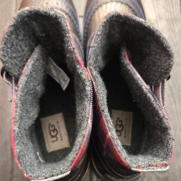 UGG Marais Plaid Waterproof Wool Lined Pull On Boots 1001797 Women's Size 8 - Picture 7 of 13